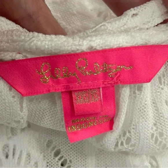 Lilly Pulitzer Atley Ruffle Resort White Swim Cover Up size XXS/XS - Picture 9 of 13